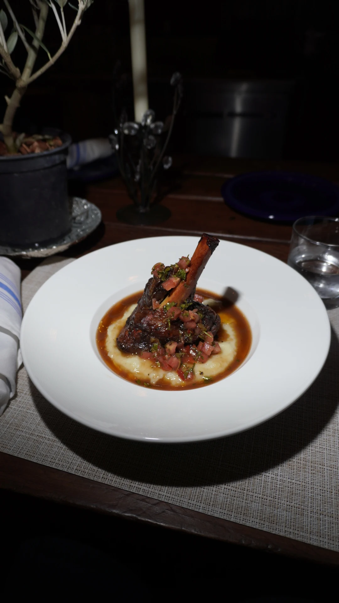 Lamb Shank at the Table - Fall-off-the-bone lamb, slow-braised to perfection